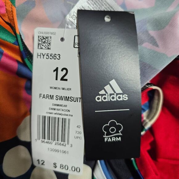 Adidas Farm Rio Abstract Floral One Piece Swimsuit NWT - Picture 9 of 9